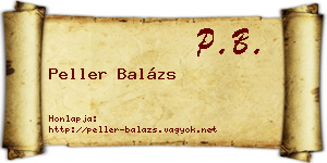 Peller Balázs névjegykártya