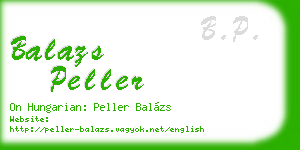balazs peller business card
